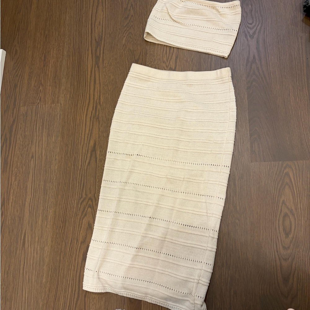 Cream Knit set